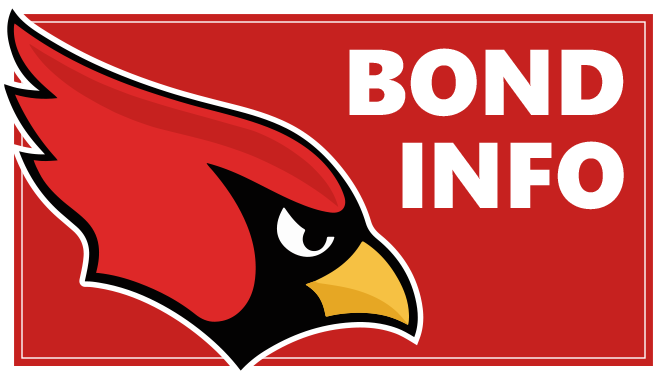 Ione cardinal Logo on red background with words "Bond Issue" 